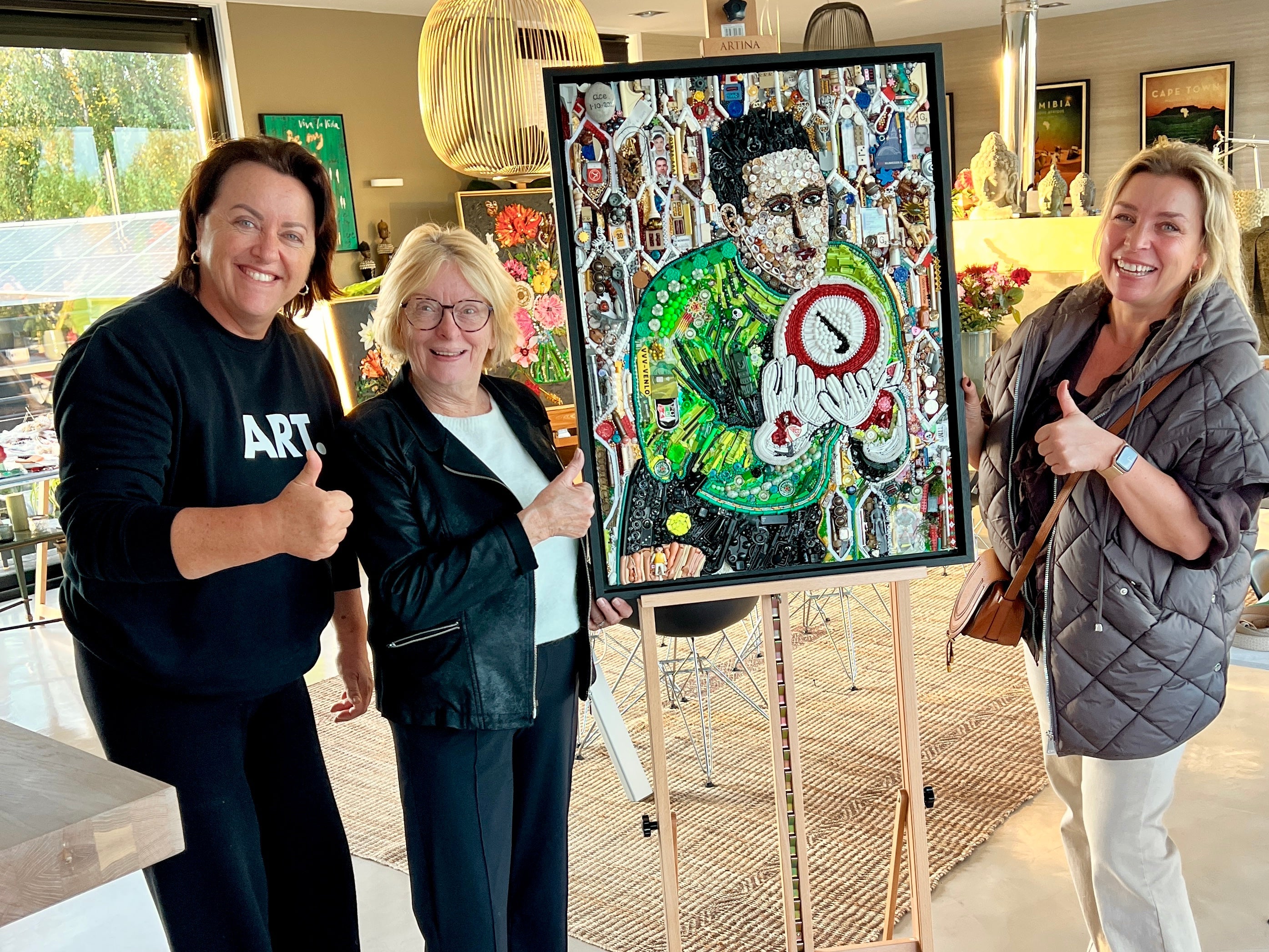 Verjaardagsverrassing: kunstwerk voor keeper Dennis Gentenaar