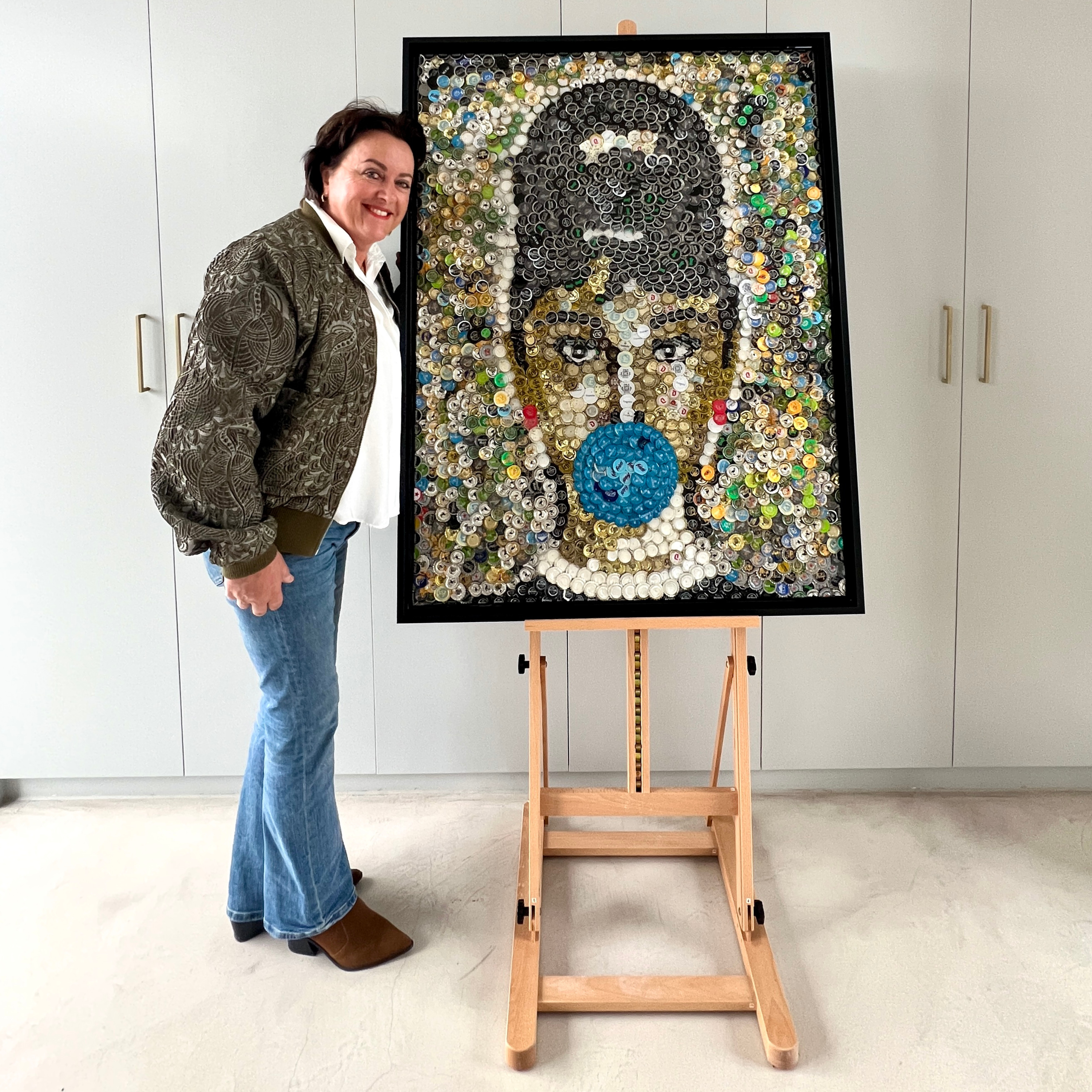 Duurzame mixed media kunst van Nederlandse kunstenaar Maaike van Wijk.