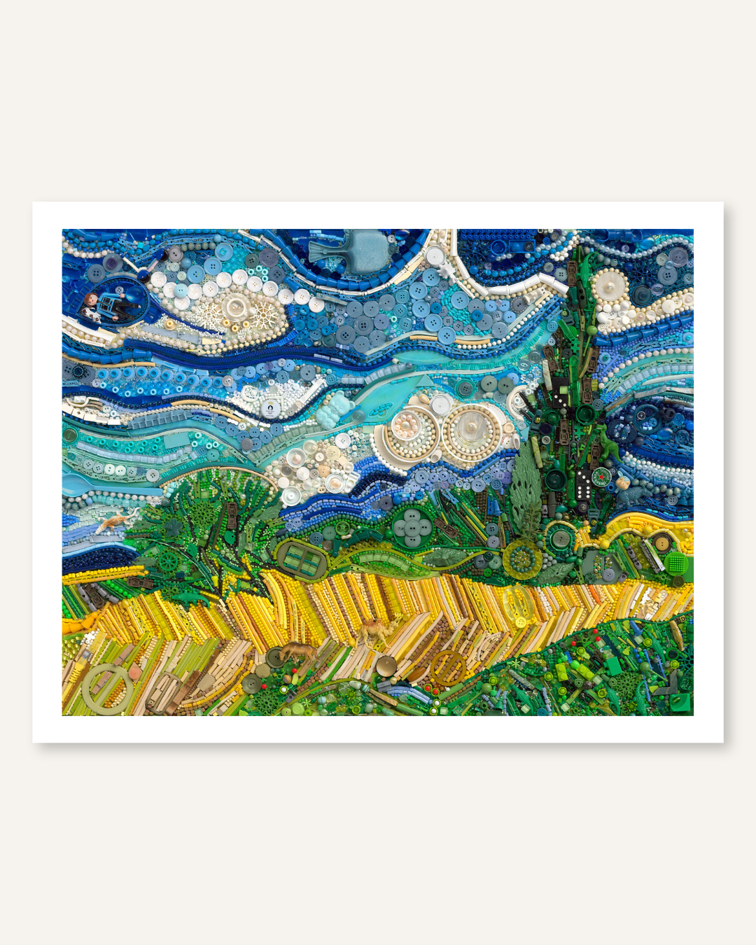WHEAT FIELD WITH CYPRESSES