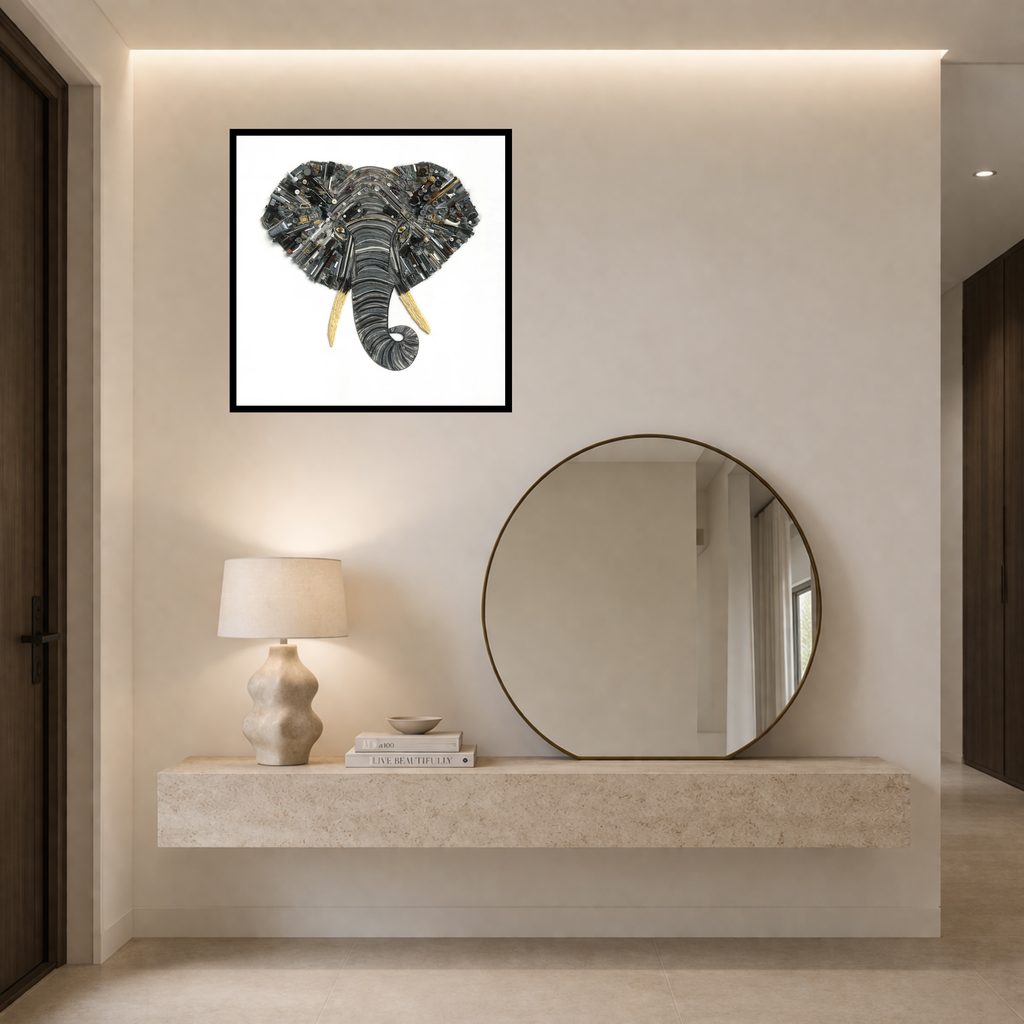 Duurzaam kunstwerk van Maaike van Wijk Art: The Elephant.