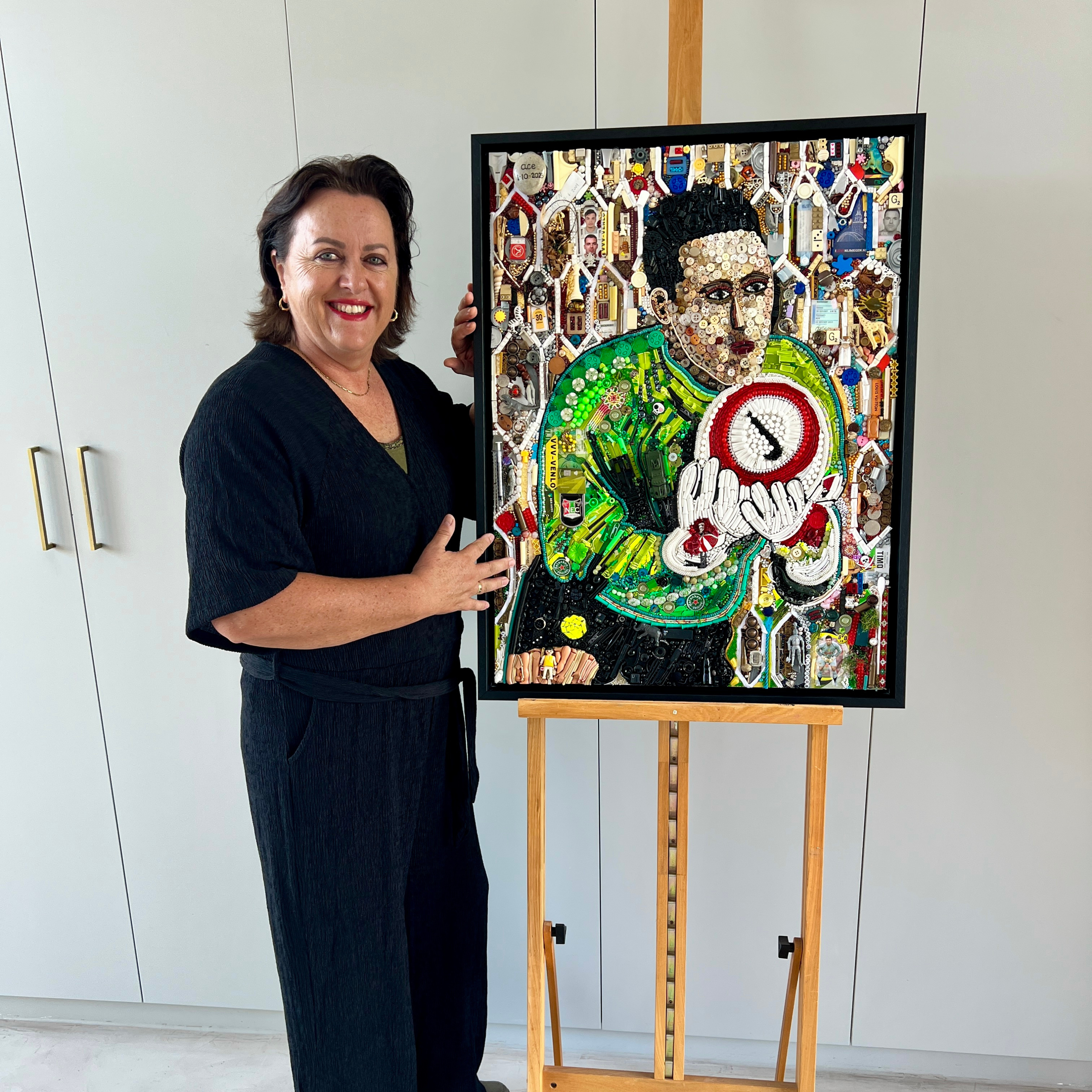 Persoonlijk kunstwerk van Maaike van Wijk met bijzondere texturen en kleuren.