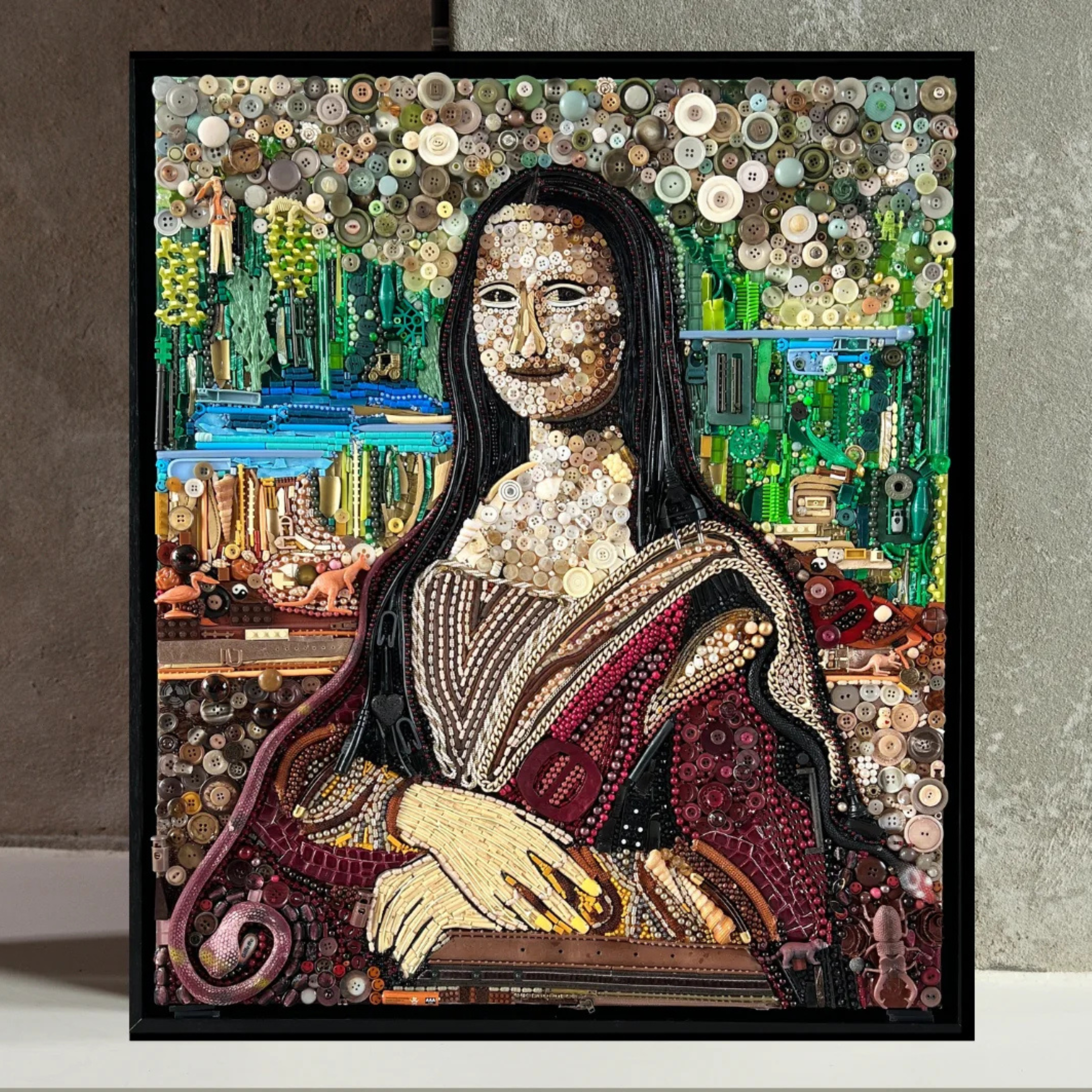 Duurzaam kunstwerk Maaike van Wijk Mona Lisa.