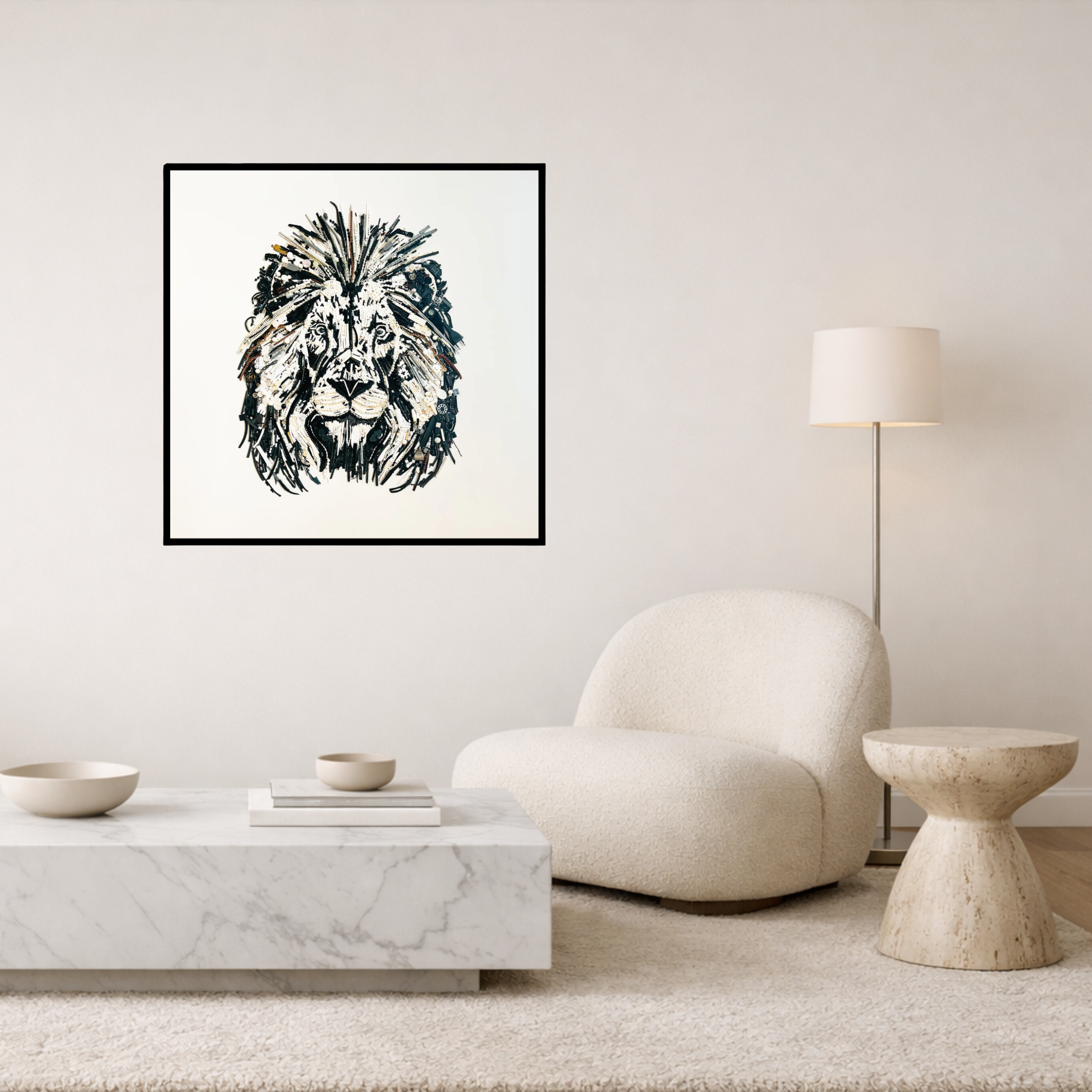 Duurzaam kunstwerk van Maaike van Wijk Art: The Lion.