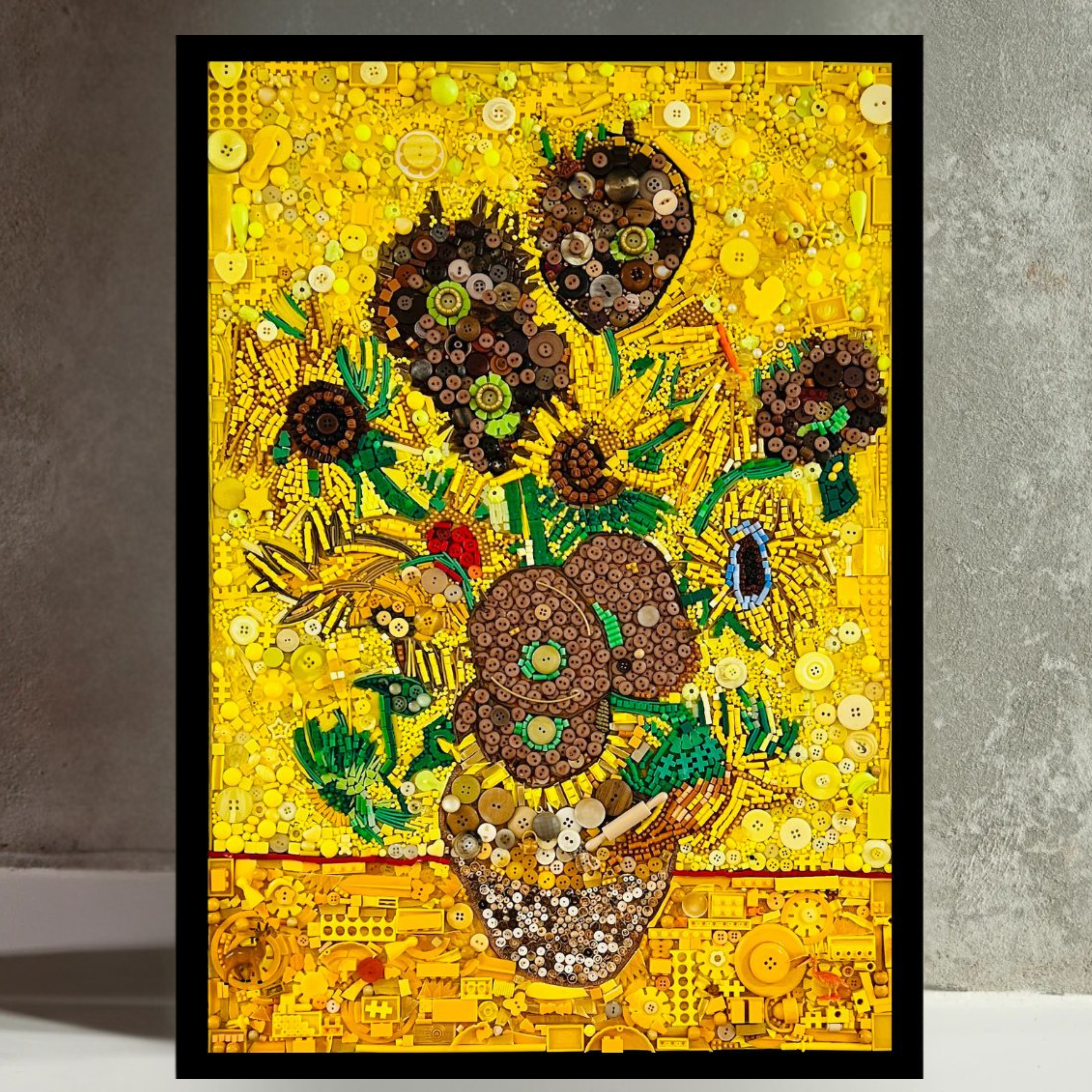 Duurzaam kunstwerk Maaike van Wijk Sunflowers.