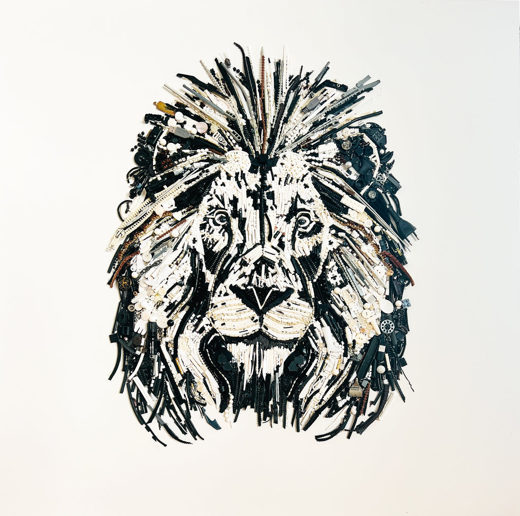 Duurzaam kunstwerk van gerecycled plastic – The Lion Limited Edition, 3D ingescand
